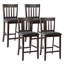Ensemble de 2 tabourets de bar à hauteur de comptoir avec siège en cuir PU et pieds en bois d'hévéa Red Barrel Studio®-998297691