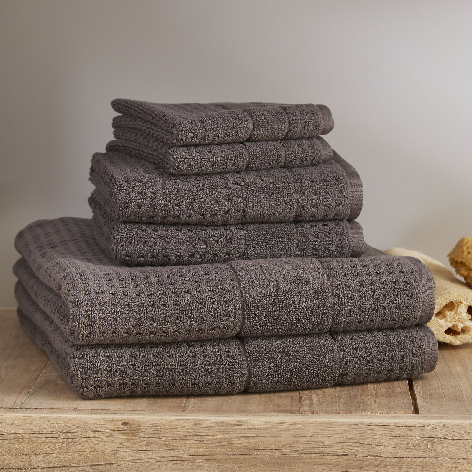 Devon 100% Cotton Mulit-Size Set, Charcoal