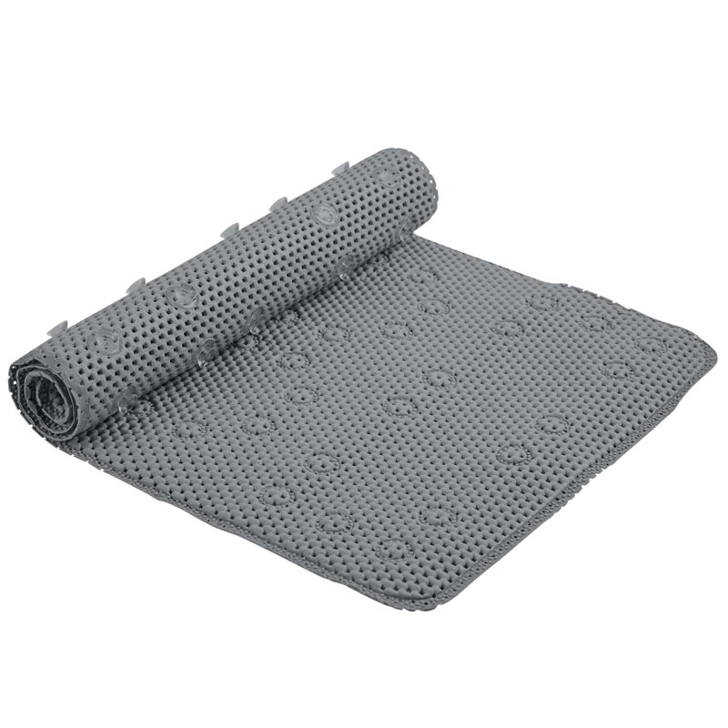  Extra Long Cushioned Bath Mat in Dark Grey, Gray