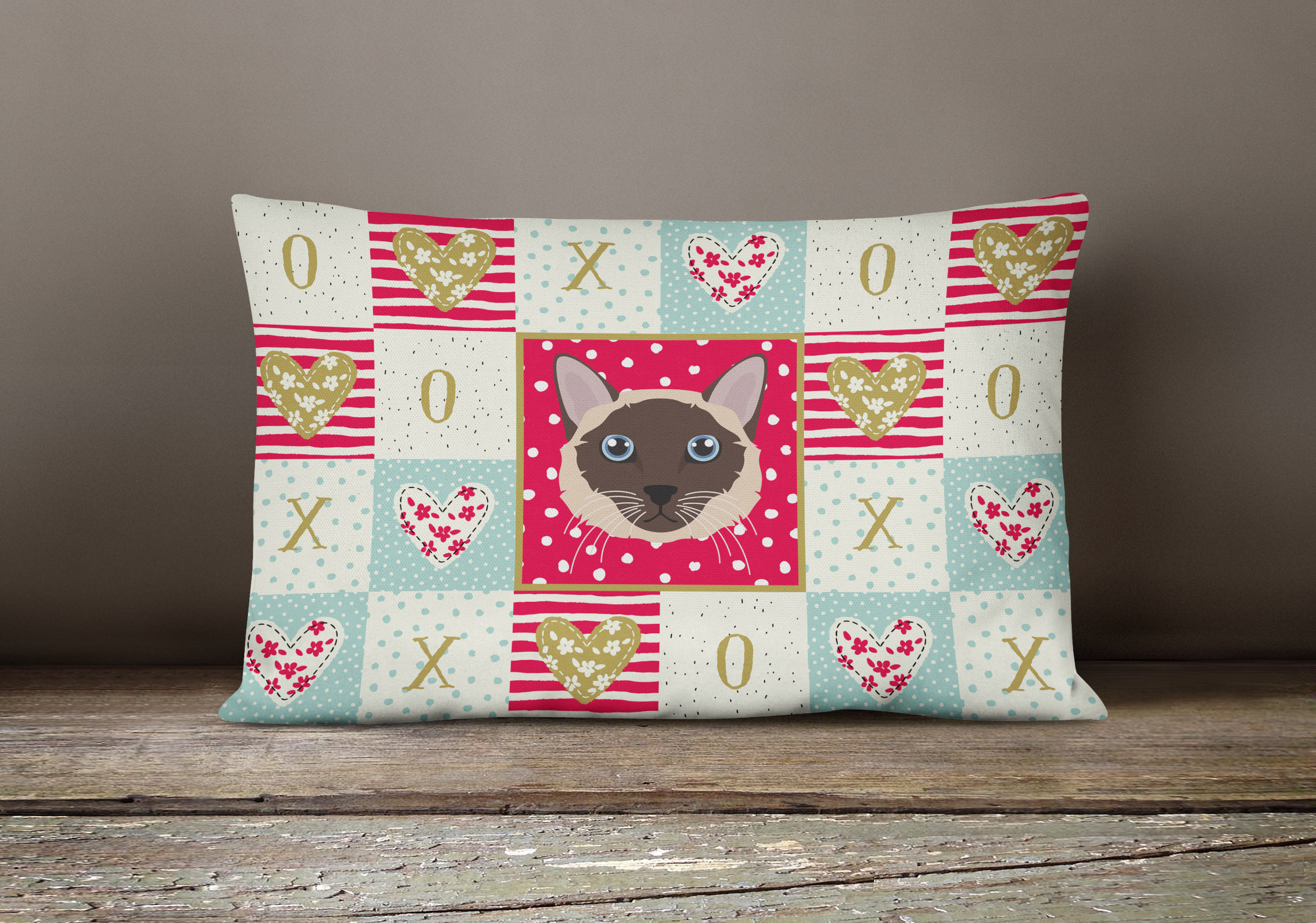 Caroline's Treasures Siamese Traditional Cat Love Outdoor Rectangular ...