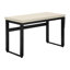 Table d'ordinateur réglable pour bureau à domicile, longueur 48 po, stratifié taupe avec métal noir, bureau d'apparence moderne pour la maison, table pratique beige-1708356630