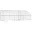  Dog Kennel With Storage Silver Galvanised Steel Pet Enclosure Housing