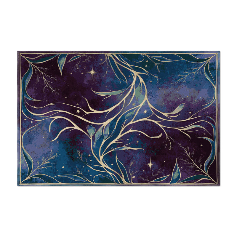 Ethereal Branches Indoor And Outdoor Area Rug, Rectangle 4' x 6'