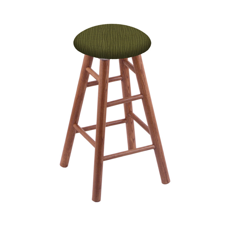 Tabouret de bar 24 po pivotante, Chêne moyen, Perroquet graphique, Tabouret de comptoir (siège d'une hauteur de 24 p