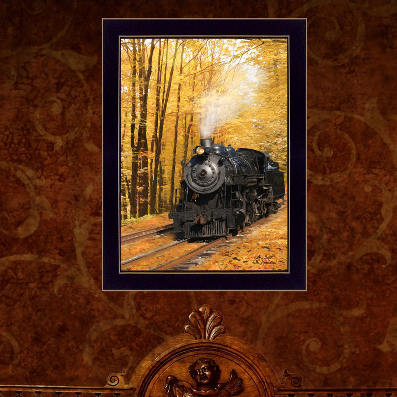 «Fall Locomotive», art mural encadré pour le salon, reproduction murale encadrée par Lori Deiter