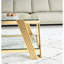 Table basse rectangulaire de 47 po de largeur, verre trempé, acier inoxydable, table de bureau à domicile moderne avec rangement, acier pour-971719646