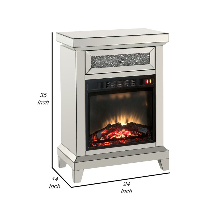 Everly Quinn 24'' W Electric Fireplace | Wayfair