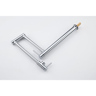 Pot Filler Faucet With Extended - Covered Brass, Double Handles For Precise Water Regulation, Surface Treated To Corrosion, Quiet & No-Splash Flow Arm Coated Handle Design Smooth Control, Special
