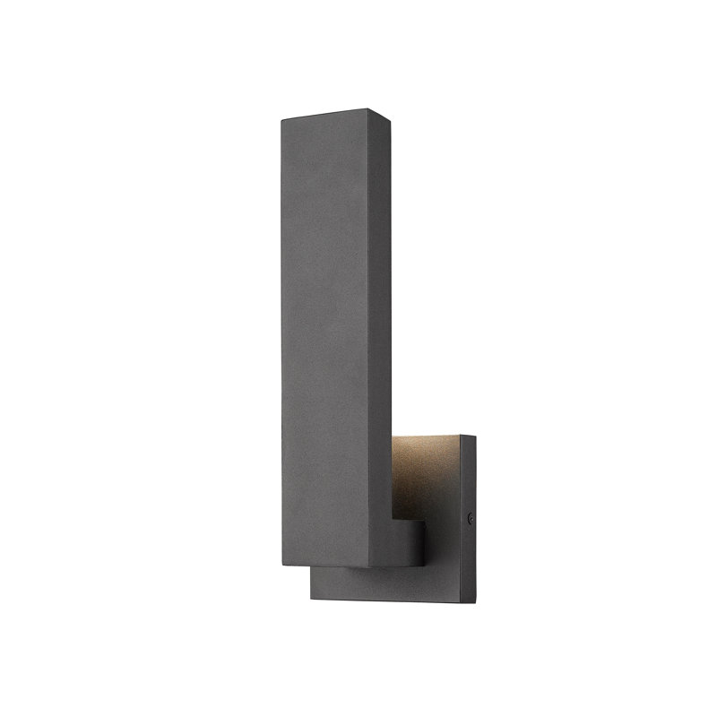Dover LED Wall Light, Black, 12" H x 4.5" W x 4" D