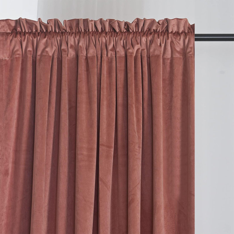 52"W Brick Dust 2 Panels Luxury Decor Blackout Curtains Drapes, 132.08cm Width x 182.88cm Drop