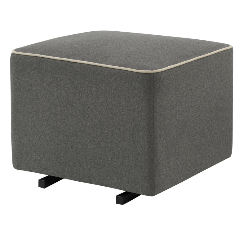 Universal 22" Square Standard Ottoman, Dark Gray/Cream 100% Polyester