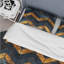 Ensemble de housse de couette transitionnelle Blue Gold Chevron Glamour IV-109160828