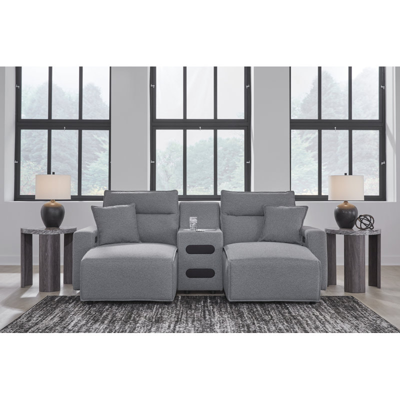 Canapé modulaire inclinable électrique avec méridienne 3 pièces Modmax
