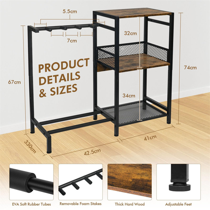 Borjas 74cm H Media Shelves