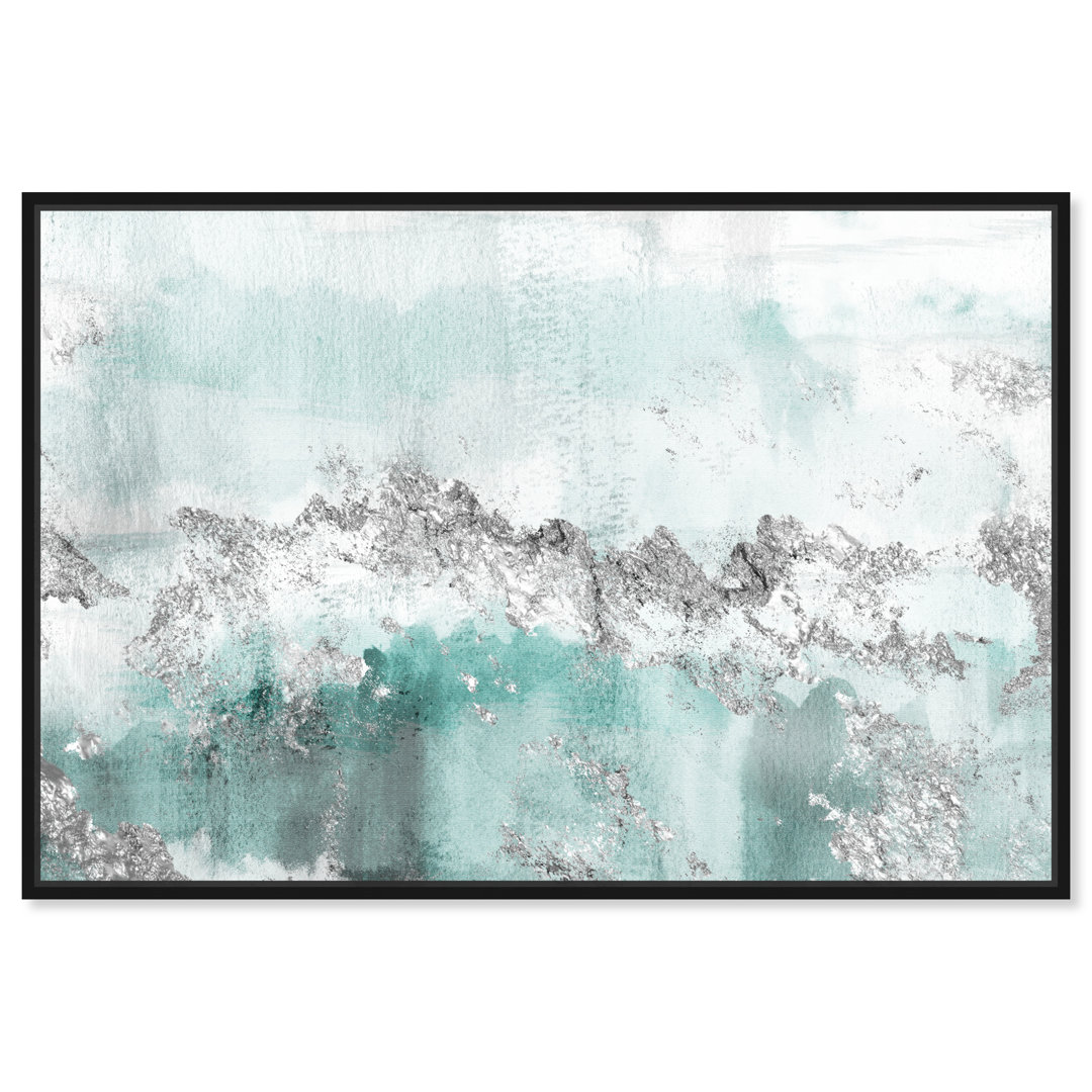 " Abstract Eight Days A Week Silver, Glam Green " Painting Print Oliver Gal Prints 