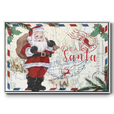 Toile tendue avec châssis en A, collection Christmas Par Avion