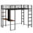 Metal Loft Bed With Shelves And Desk-1790233806