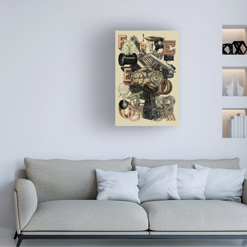 Art sur toile, bolognaise, pachine, liberté, H 19 po x l 12 po