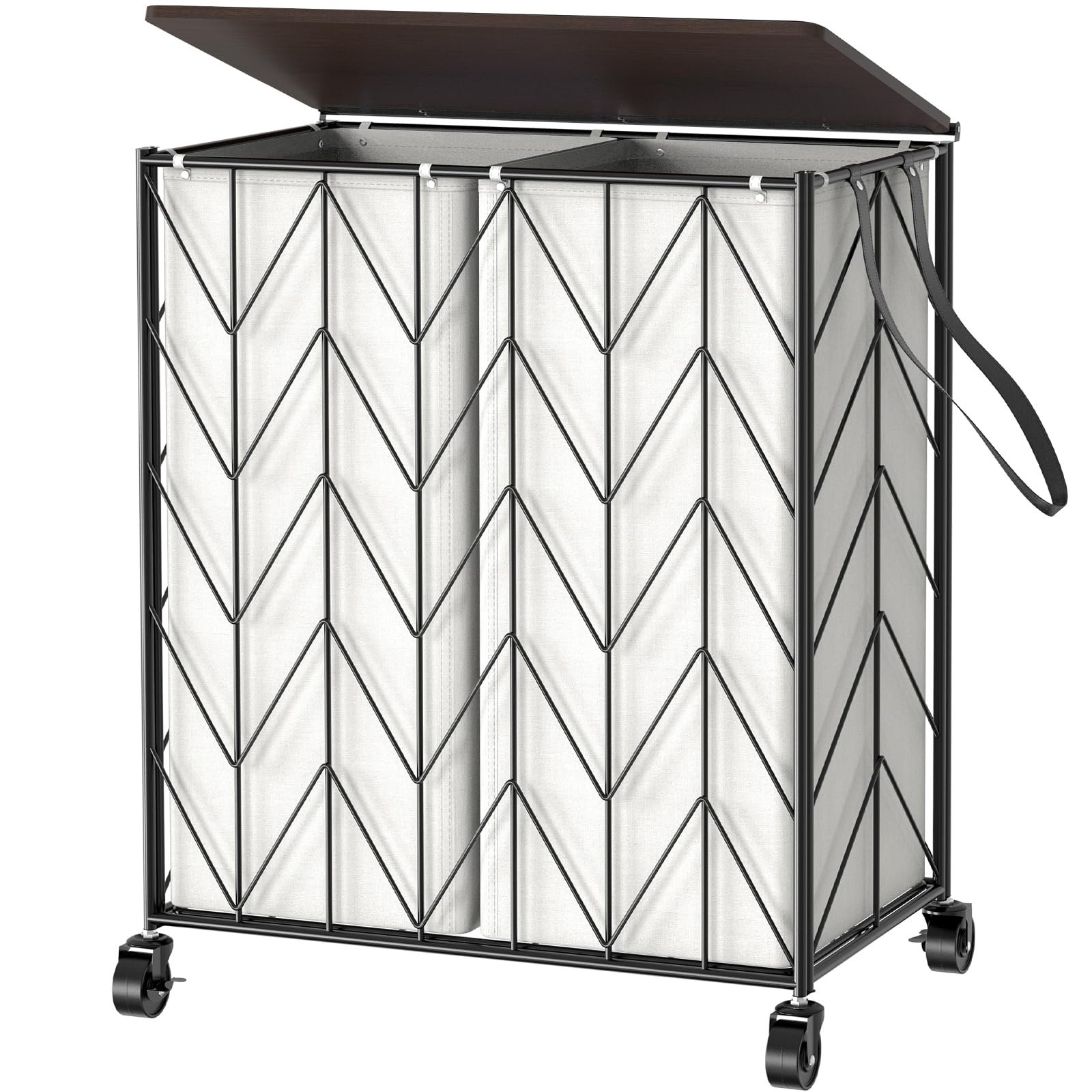 FURNITURE COUNTRY CORP. Laundry Basket With Wheels, Heavy Duty Laundry