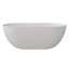 Baignoire de trempage autoportante ovale blanche à surface solide avec drain 59 "Casainc