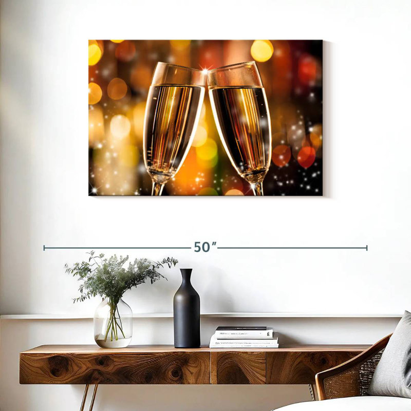 Verres à champagne Yarlin cliquetis, H 24 po x l 36 po
