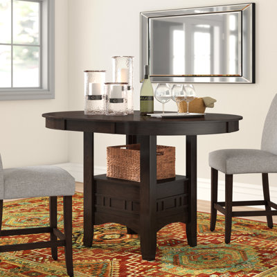 Louroukina Counter-Height Extendable Dining Table– Dark Cherry Finish