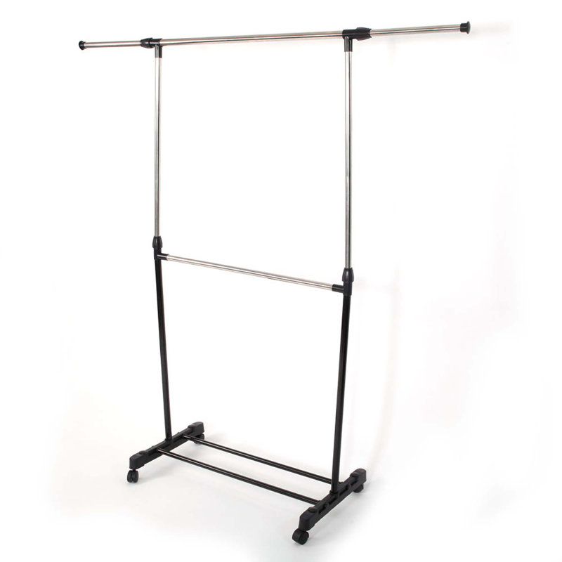 Single-Bar Horizontal-Stretching Stand Clothes Rack