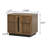 2-Drawer Nightstand Bedside Table Ash Brown
