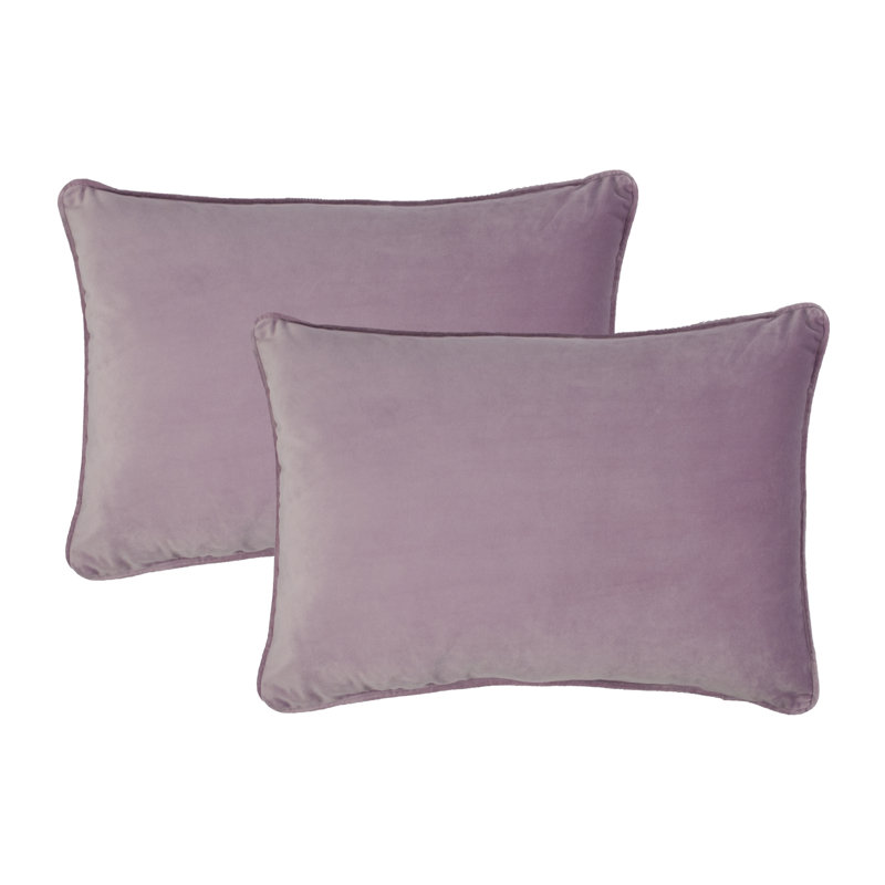 Velvet Reversible Throw Pillow, Lavender, 13" x 20"