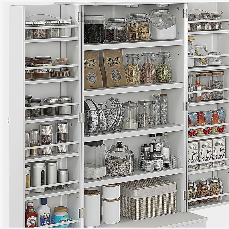 Armoire de cuisine avec 5 tablettes HOMcom et 12 étagères à épices
