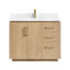 Meuble-lavabo simple 42 po avec plateau en pierre composite Cloverfield-93496152-93496153