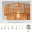 Lustre suspendu 1 lumière avec abat-jour tissé en rotin à 3 niveaux-936026104-936026107