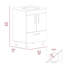 Meuble-lavabo simple Mayora, salle de bain, blanc-702201310