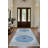 Mandala Collection Digital Print Cotton-Polyester Geometric Blue Gray Rug-2072677181