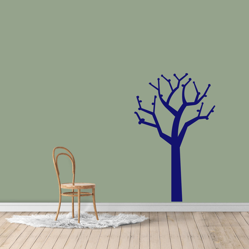 Décalcomanies murales arbre, Bleu marine