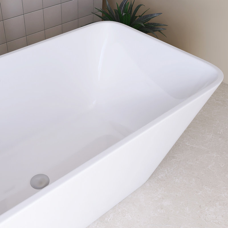 67" Acrylic Freestanding Soaking Bathtub