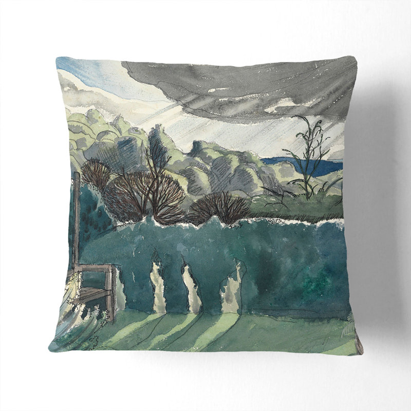 Landscape Square Throw Cushion, 40cm H x 40cm W x 15cm D