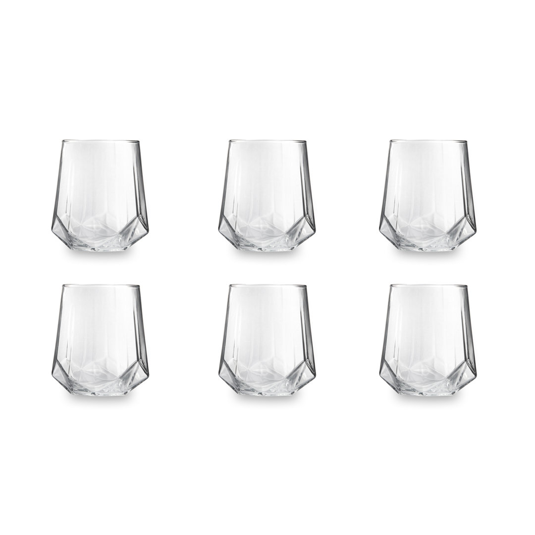 Excelsa Set Von 6 Wasserglas Diamante Glas 40 Cl Transparent