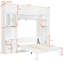 Lit escamotable double vertical avec bureau escamotable, armoire de rangement, tablettes éclairées et station de charge-1163473470