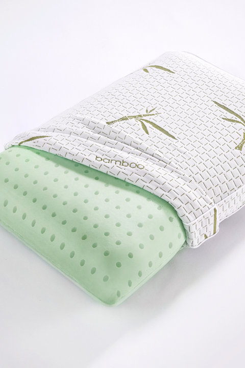 Green Tea Pillow with Luxury Rayon Cover