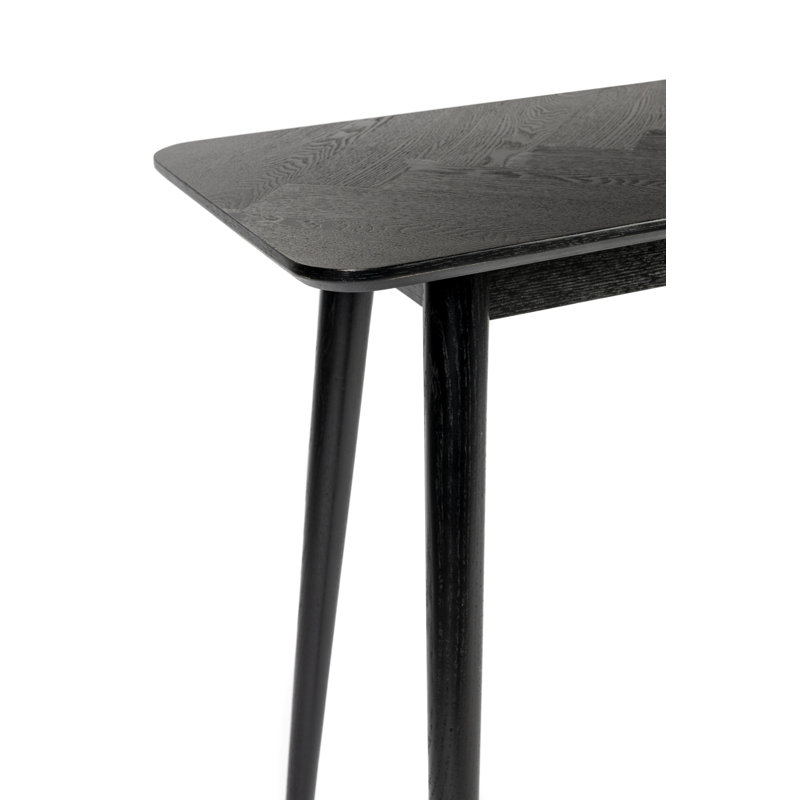 Fabio 47'' W Solid Wood Console Table, Black