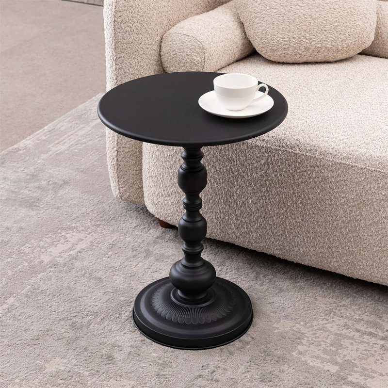 Table basse en métal vintage, table d'appoint ronde pour table de chevet et table d'appoint, null