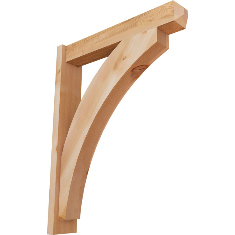 5 1/2"W x 28"D x 36"H Thorton Smooth Craftsman Outlooker, Western Red Cedar, 28" D x 36" H