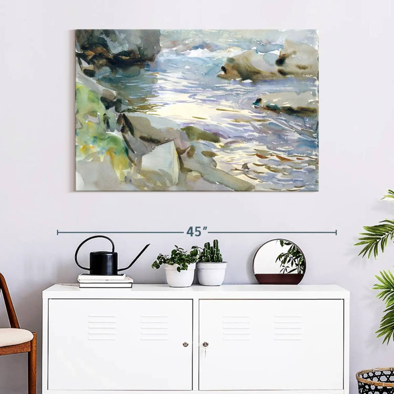 Alvord Stream and Rocks, 1901-1908, H 26 po x l 39 po