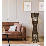 Alue 51'' Dark Brown Column Floor Lamp