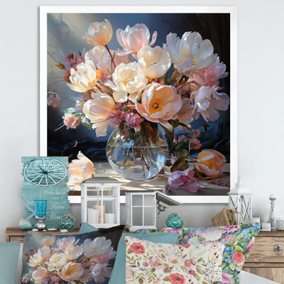 Tulipes, bouquet de natures mortes III sur toile
