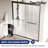 56 In. - 60 In. W X 76 In. H Semi-Frameless Double Sliding Shower Door-101946952
