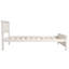 Lit plateforme simple en bois avec tête de lit, pied de lit et lattes de bois, blanc-1049716384