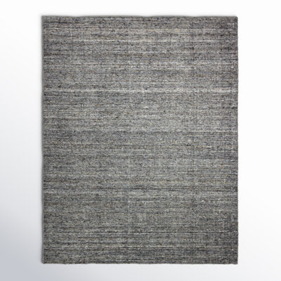 Thebes Hand-Knotted Wool Area Rug in Gray