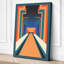Bowling Alley Vanishing Point Retro - Wrapped Canvas-419388631-419388648